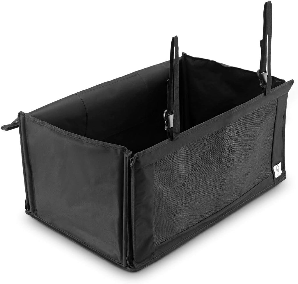 FLIPLINE Hundeautositz – Verstärkte, Wasserfeste Hundebox Auto Für Hund 12(S) Bis 26(L) Kg | Hundezubehör 75 X 50 X 50 Cm, Schnelle Montage | Vier Gurte + Anschnallleine Für Komfort Und Extra Schutz